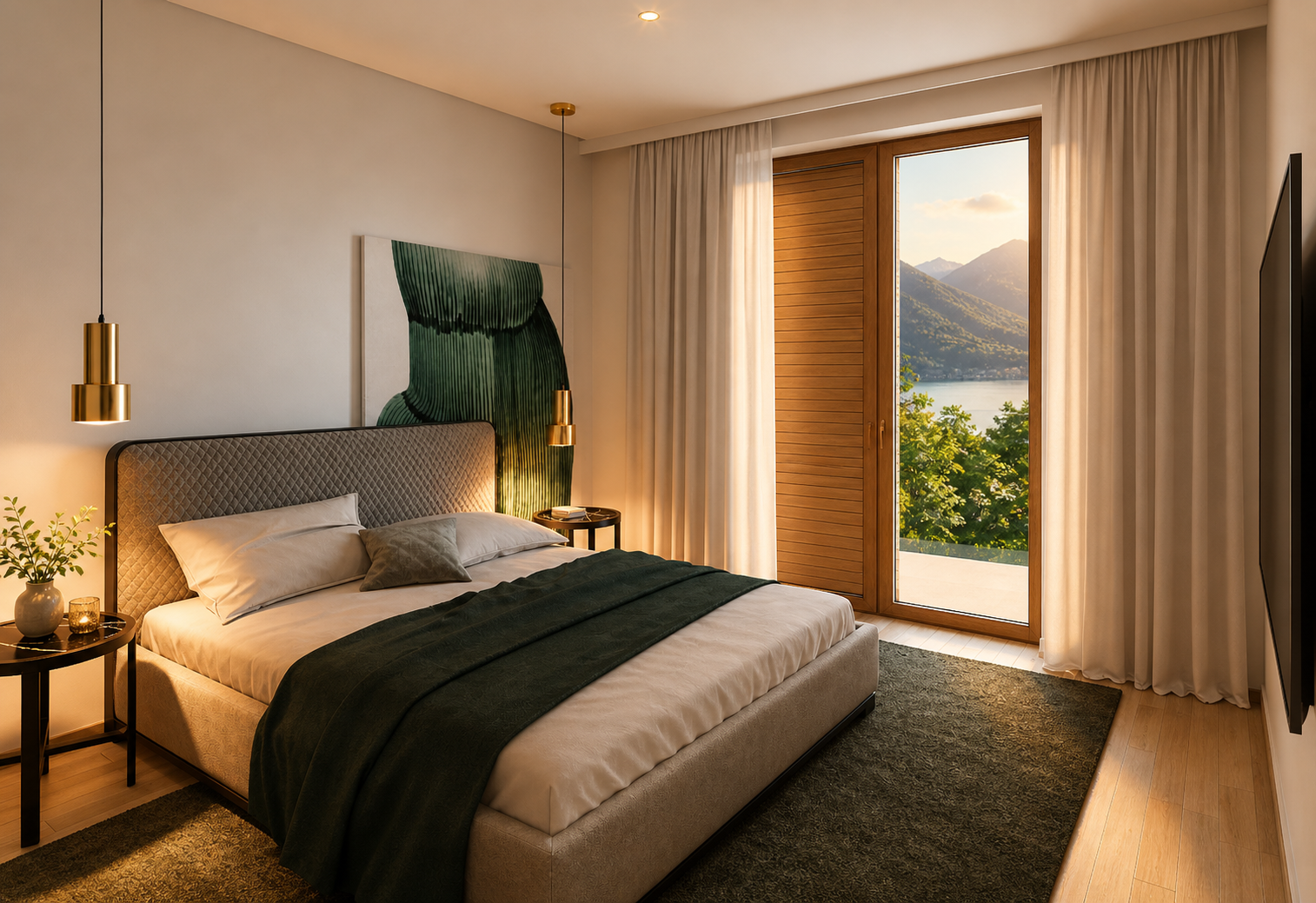 Appartamenti di lusso con vista lago, giardino privato e piscina