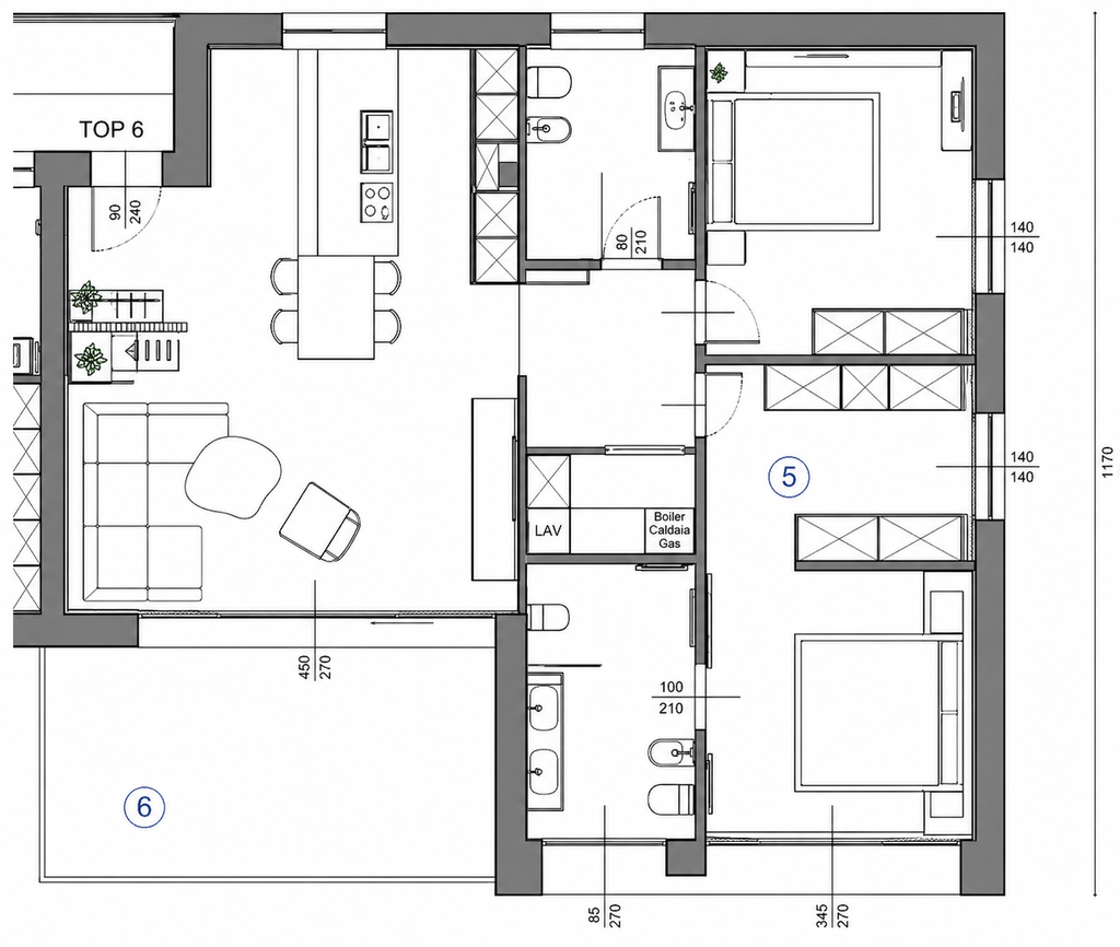 Cunettone -- Hügel von Salò -- Möbliertes Design-Apartment mit Terrasse