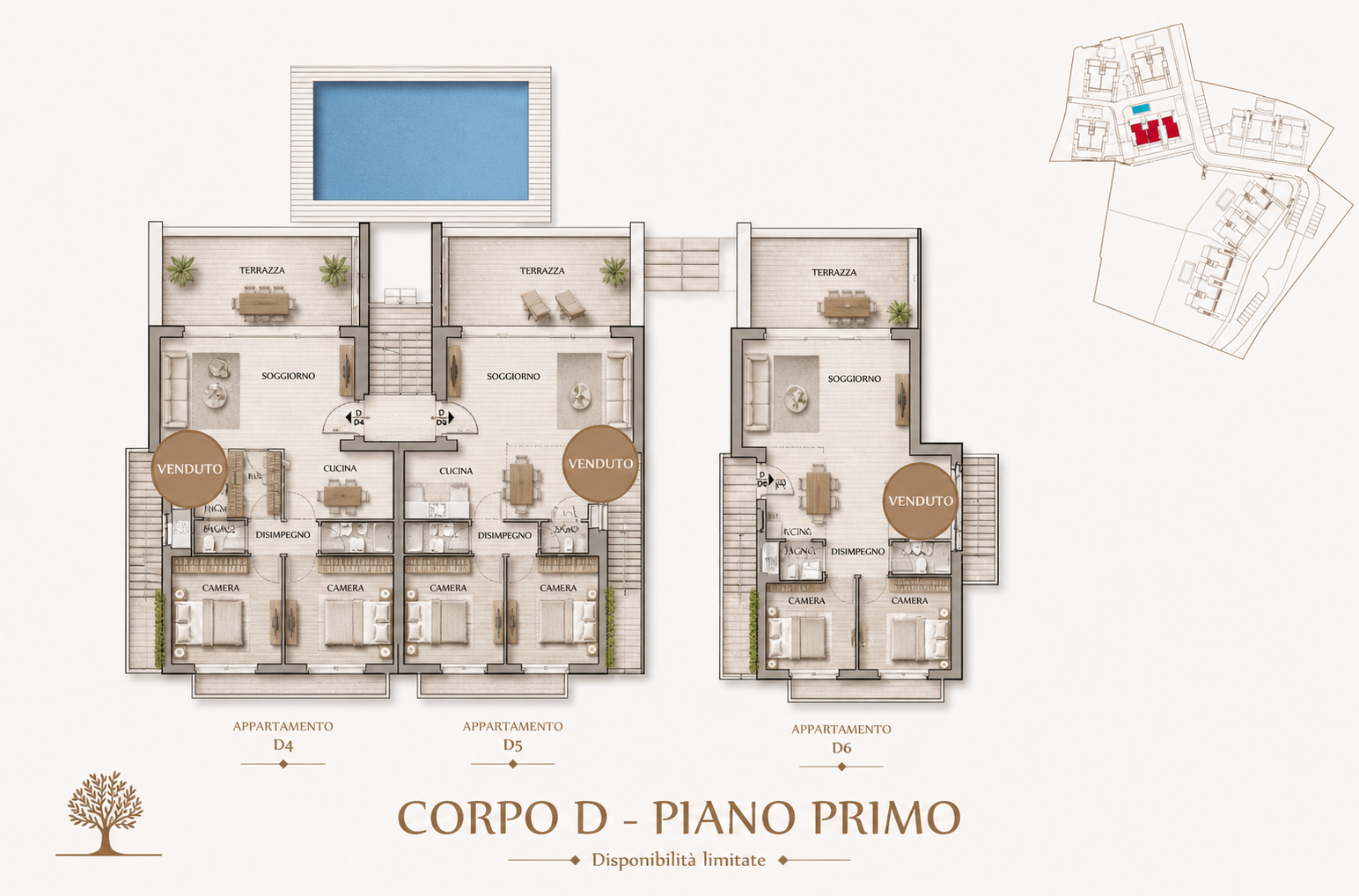 Appartamenti di lusso con vista lago, giardino privato e piscina