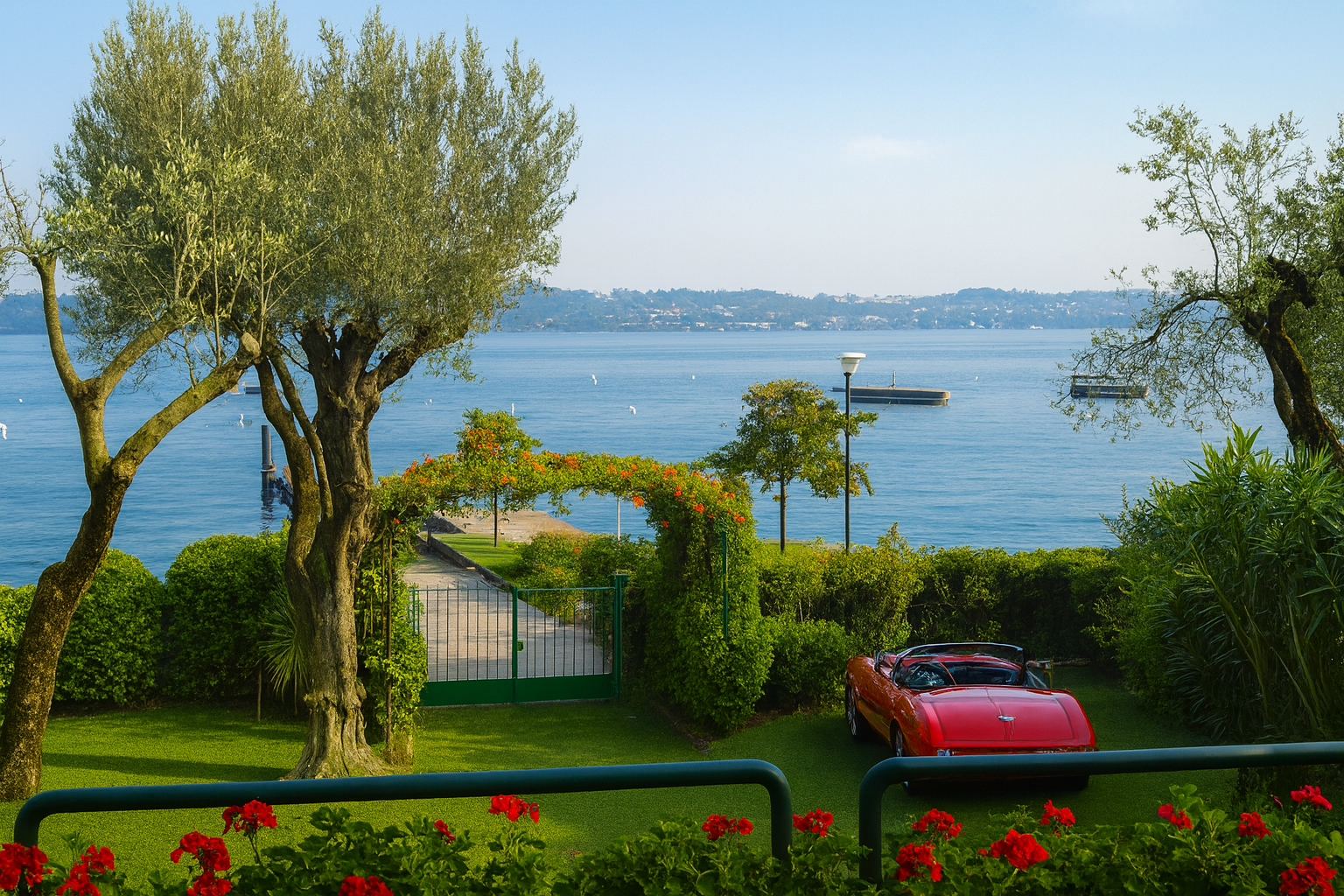Lago di Garda - Villa esclusiva fronte lago con rooftop e accesso diretto alla spiaggia