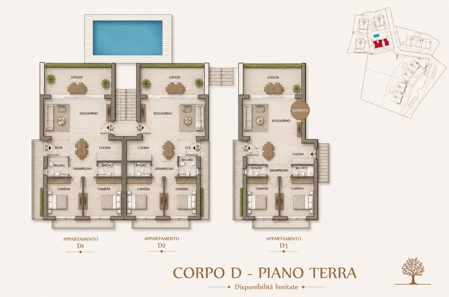 Appartamenti di lusso con vista lago, giardino privato e piscina