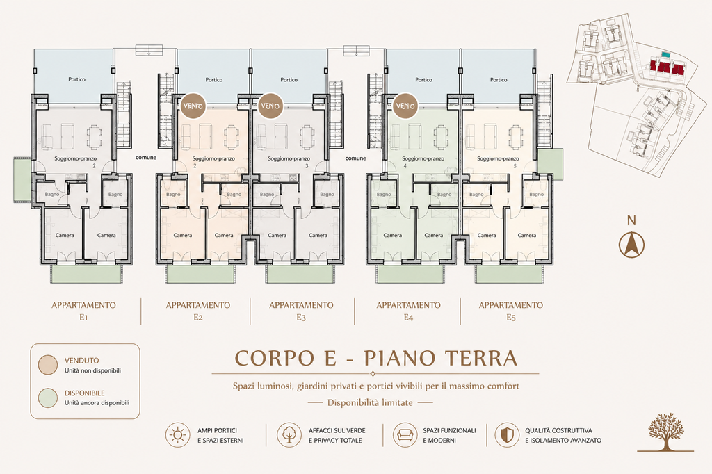 Appartamenti di lusso con vista lago, giardino privato e piscina