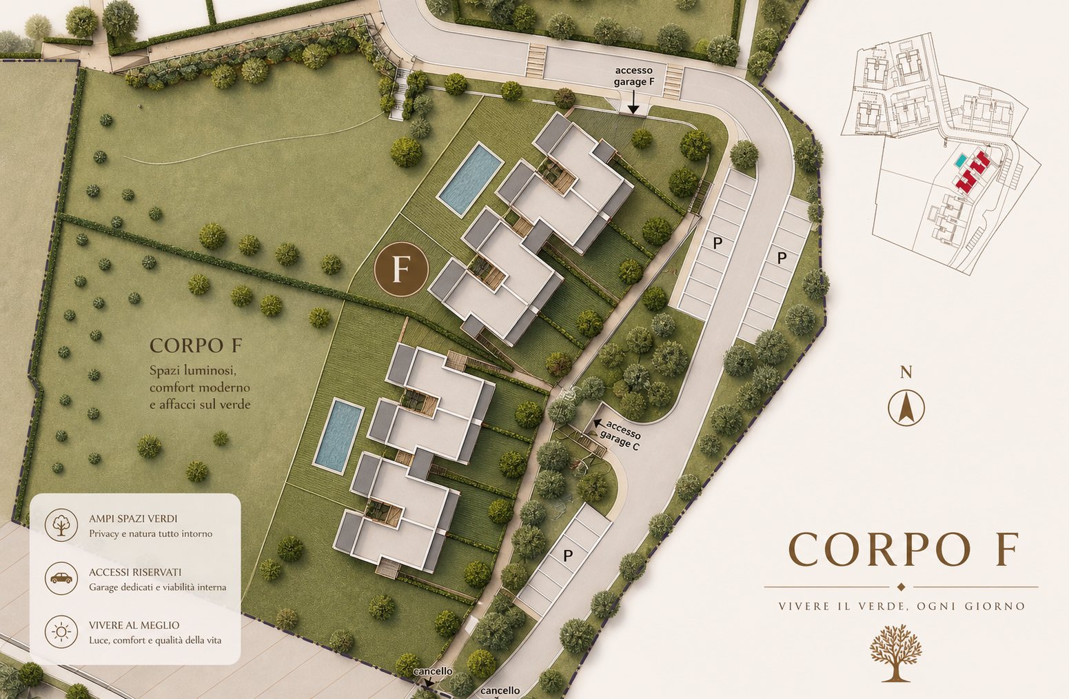 Appartamenti di lusso con vista lago, giardino privato e piscina