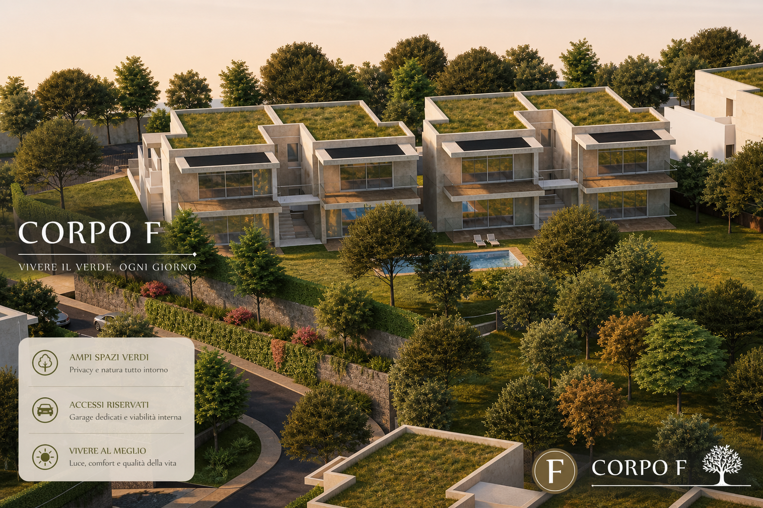 Appartamenti di lusso con vista lago, giardino privato e piscina