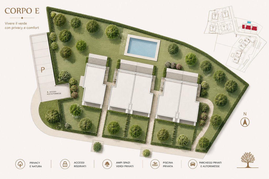 Appartamenti di lusso con vista lago, giardino privato e piscina