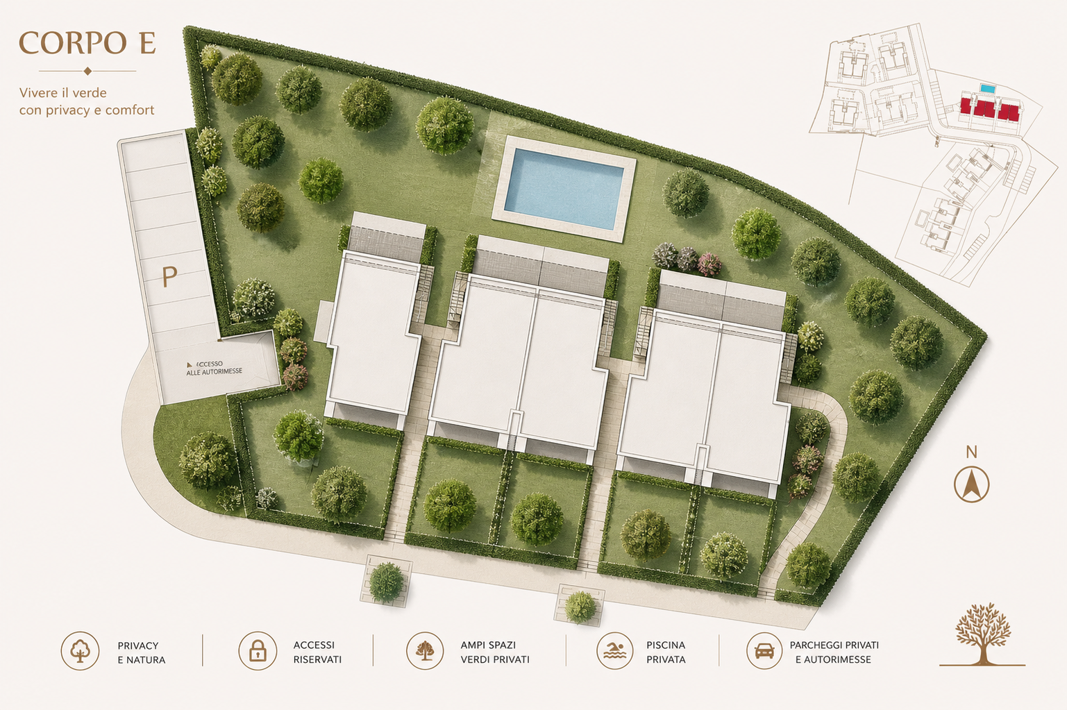 Appartamenti di lusso con vista lago, giardino privato e piscina