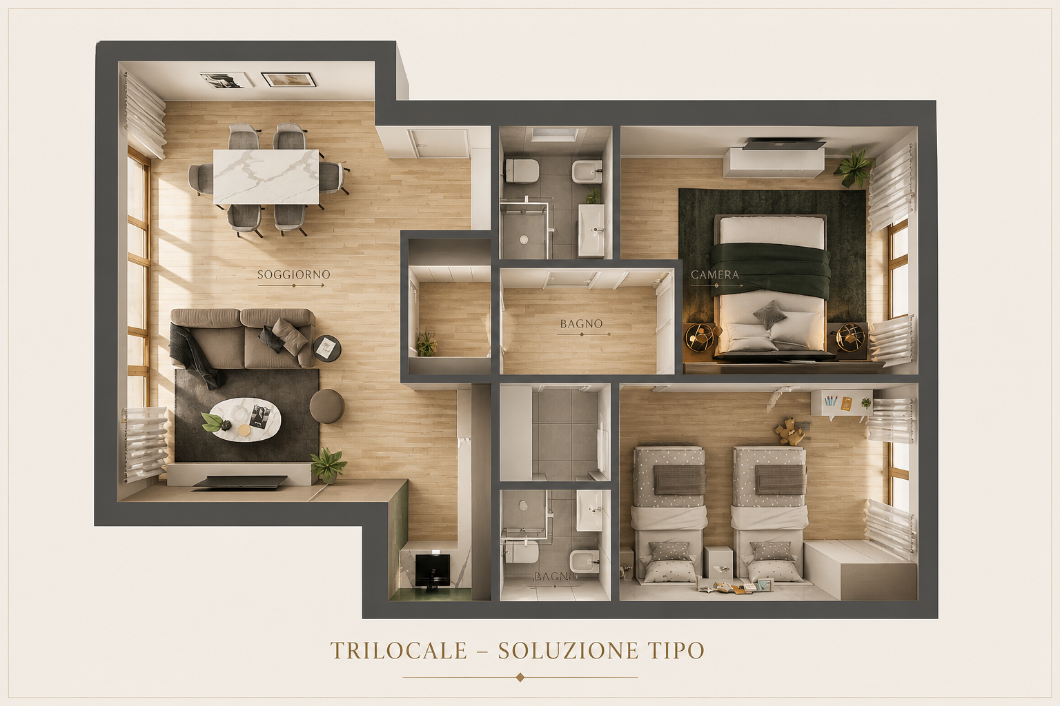 Appartamenti di lusso con vista lago, giardino privato e piscina